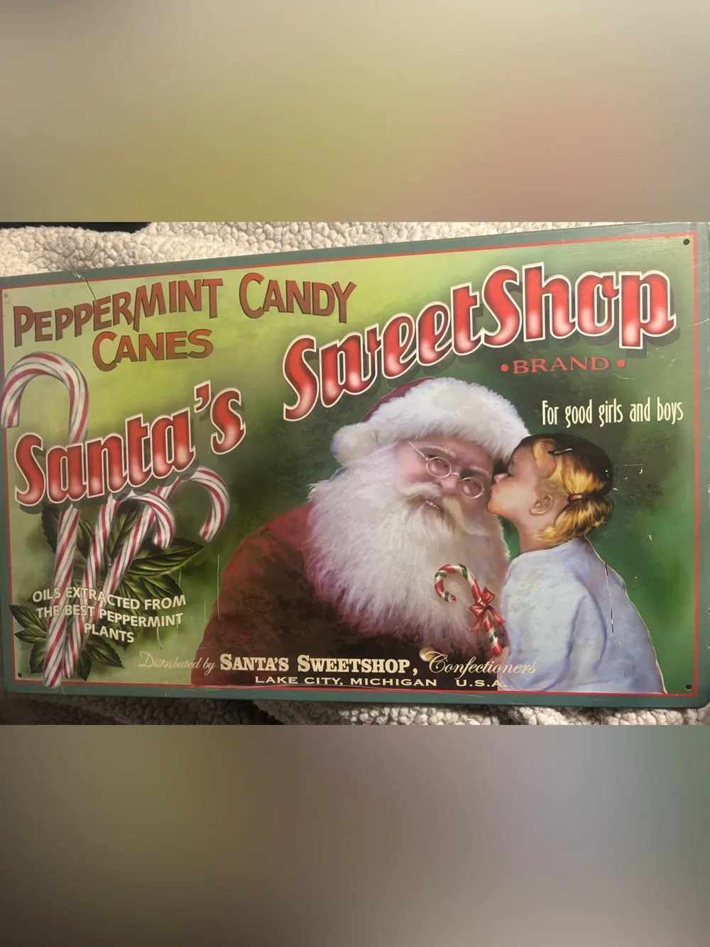 Holiday Candy Tin Sign